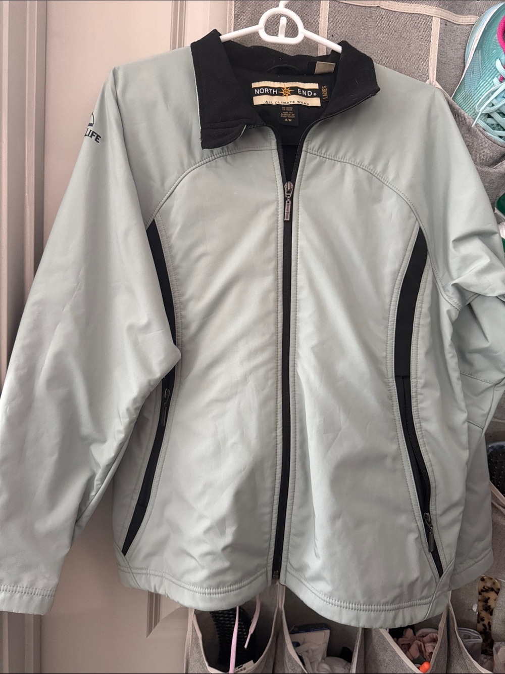 North End Women's Light Gray Utility Softshell Jacket